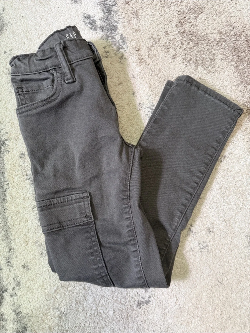 GAP Kids Charcoal Skinny Cargo Jeans